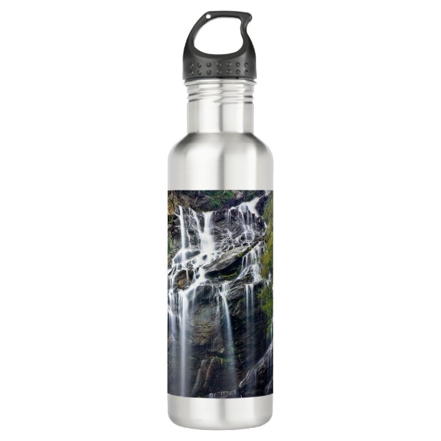 Alps Mountain Top Waterfall Stainless Steel Water Bottle (Front)