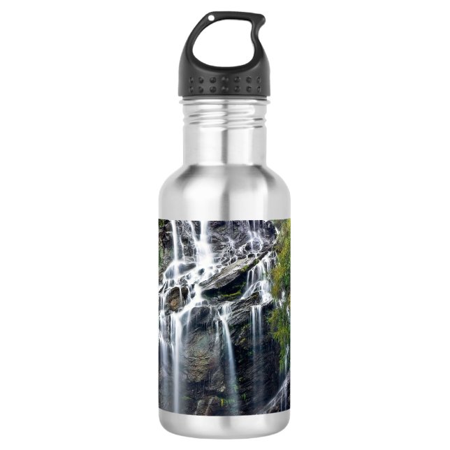Alps Mountain Top Waterfall Stainless Steel Water Bottle (Front)
