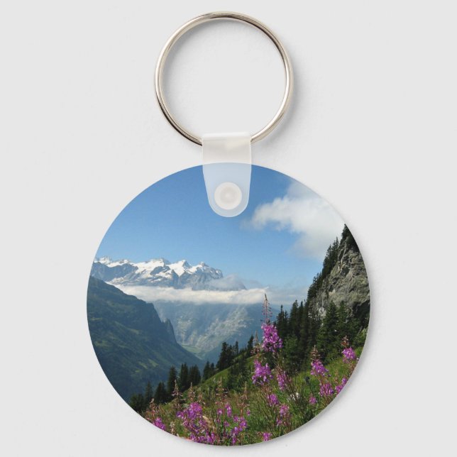 Alps, Mountains Keychain (Front)