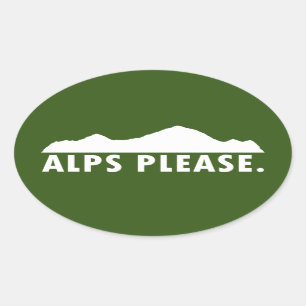 Alps Please Oval Sticker