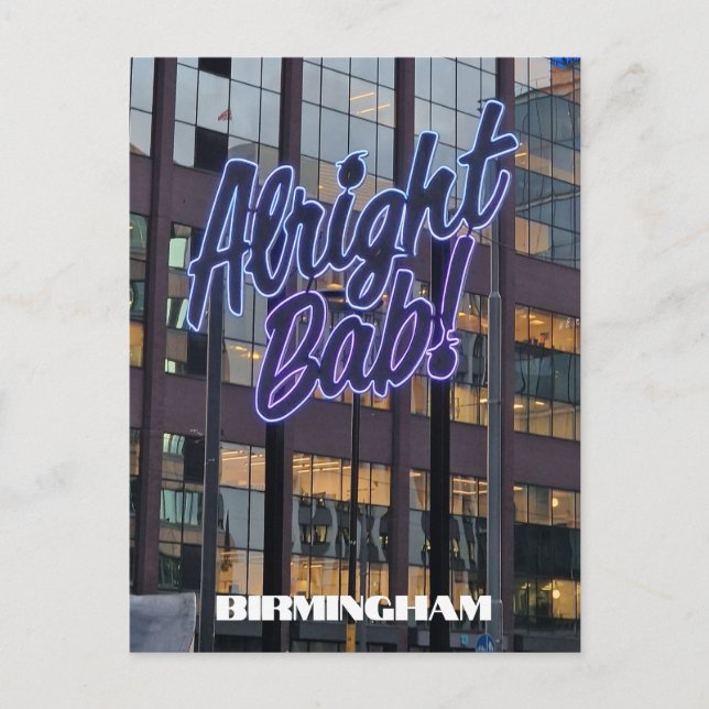Alright Bab! Birmingham Postcard (Front)