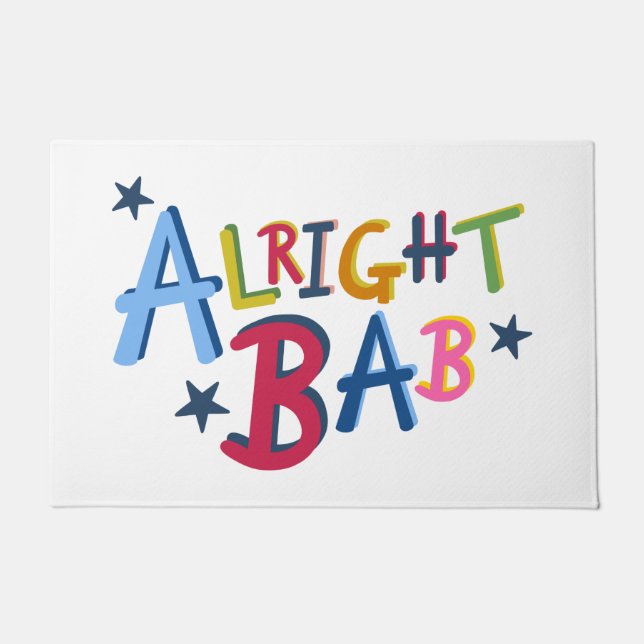 Alright Bab Black Country Words Doormat (Front)