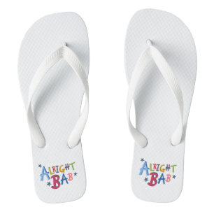 Alright Bab Black Country Words Flip Flop Footwear