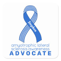 ALS Advocate White Square Sticker