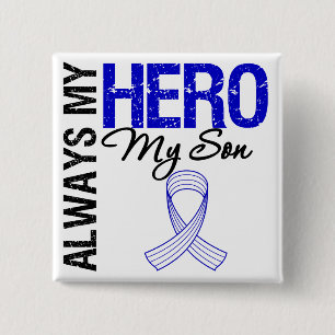 ALS Always My Hero My Son Pinback Button