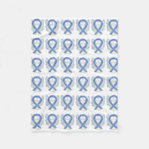 ALS Angel Awareness Ribbon Soft Blankets