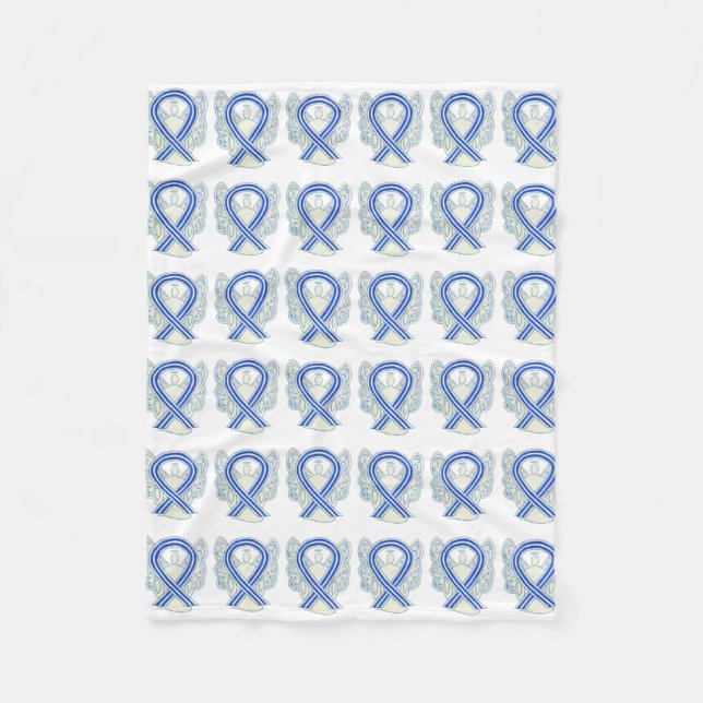 ALS Angel Awareness Ribbon Soft Blankets (Front)