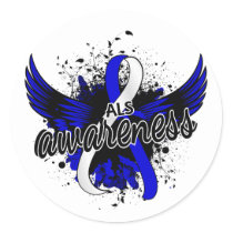 ALS Awareness 16 Classic Round Sticker