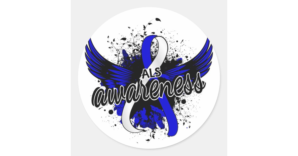 ALS Awareness 16 Classic Round Sticker | Zazzle