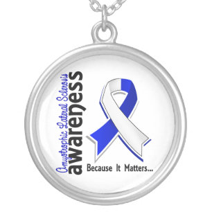 ALS Awareness 5 Silver Plated Necklace