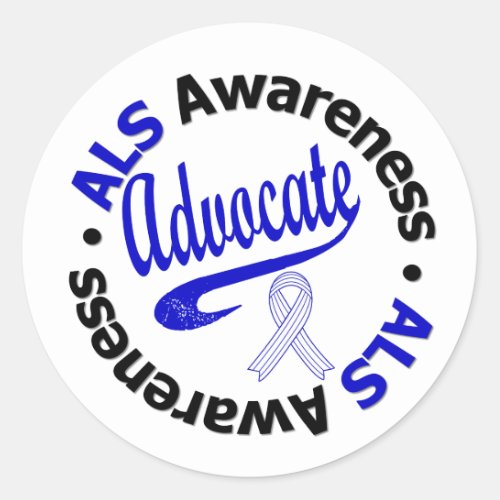 ALS Awareness ADVOCATE Classic Round Sticker