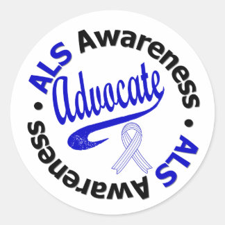 ALS Awareness ADVOCATE Classic Round Sticker