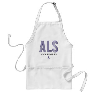 ALS Awareness Blue Ribbon Adult Apron