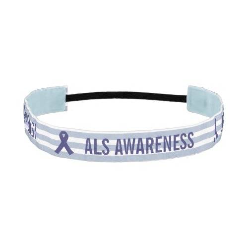 ALS Awareness Blue Ribbon Athletic Headband