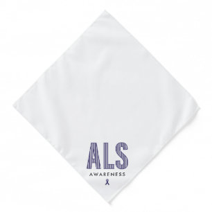 ALS Awareness Blue Ribbon Bandana