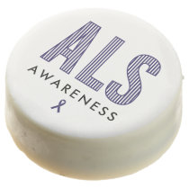 ALS Awareness Blue Ribbon Chocolate Covered Oreo