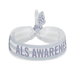 ALS Awareness Blue Ribbon Elastic Hair Tie