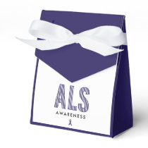 ALS Awareness Blue Ribbon Favor Boxes