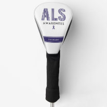 ALS Awareness Blue Ribbon Golf Head Cover