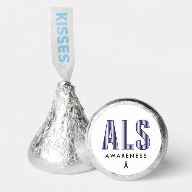 ALS Awareness Blue Ribbon Hershey®'s Kisses® (Front)