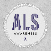 ALS Awareness Blue Ribbon Patch