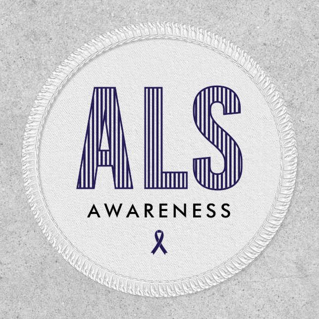ALS Awareness Blue Ribbon Patch (Front)