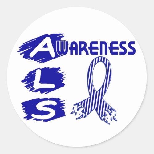 ALS Awareness F3 Classic Round Sticker