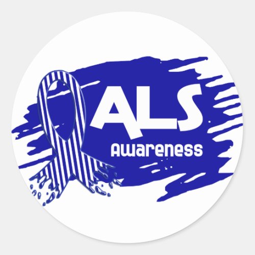 ALS Awareness F5 Classic Round Sticker