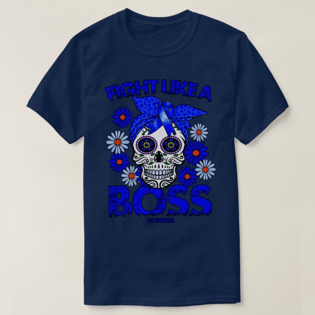 ALS Awareness fight like a boss T-Shirt (Design Front)