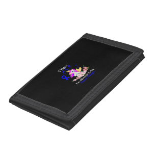 ALS Awareness Funny Unicorn Support Quote Family F Tri-fold Wallet