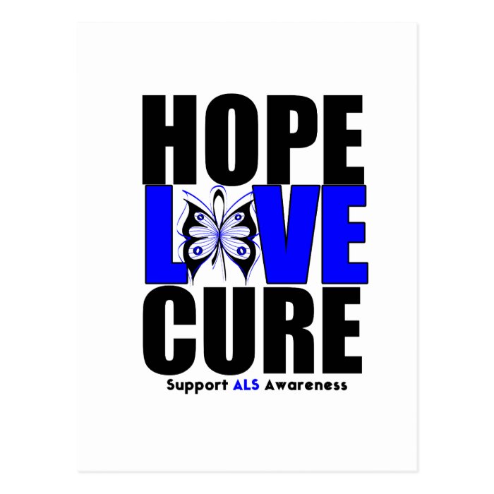 ALS Awareness Hope Love Cure (V.2) Post Card