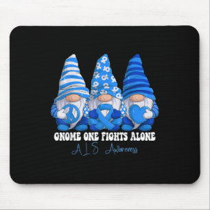 Als Awareness Month Blue Ribbon Gnomies Support Mouse Pad