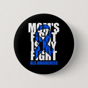 ALS Awareness Month Blue Ribbon Moms Fight May Sup Button