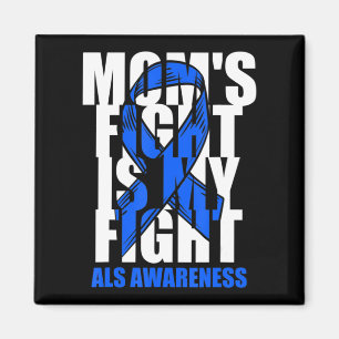 ALS Awareness Month Blue Ribbon Moms Fight May Sup Magnet