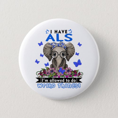 ALS Awareness Month Ribbon Gifts Button