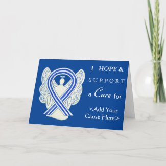 ALS Awareness Ribbon Angel Art Greeting Cards