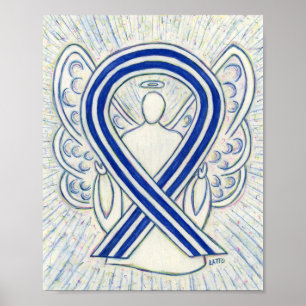 ALS Awareness Ribbon Angel Art Print Poster