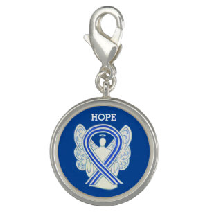 ALS Awareness Ribbon Angel Charm Bracelet