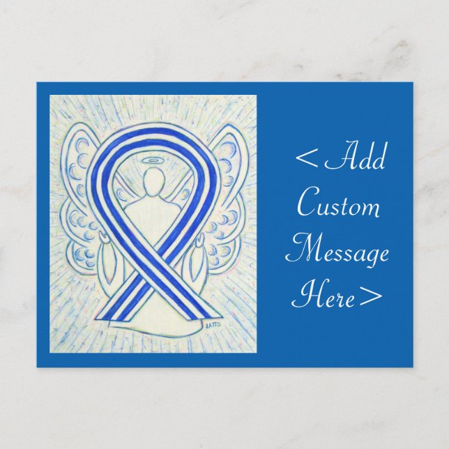 ALS Awareness Ribbon Angel Custom Art Postcard (Front)