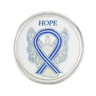 ALS Awareness Ribbon Angel Custom Lapel Pin Art