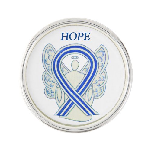 ALS Awareness Ribbon Angel Custom Lapel Pin Art