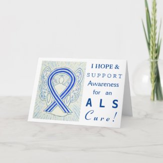 ALS Awareness Ribbon Angel Greeting Cards