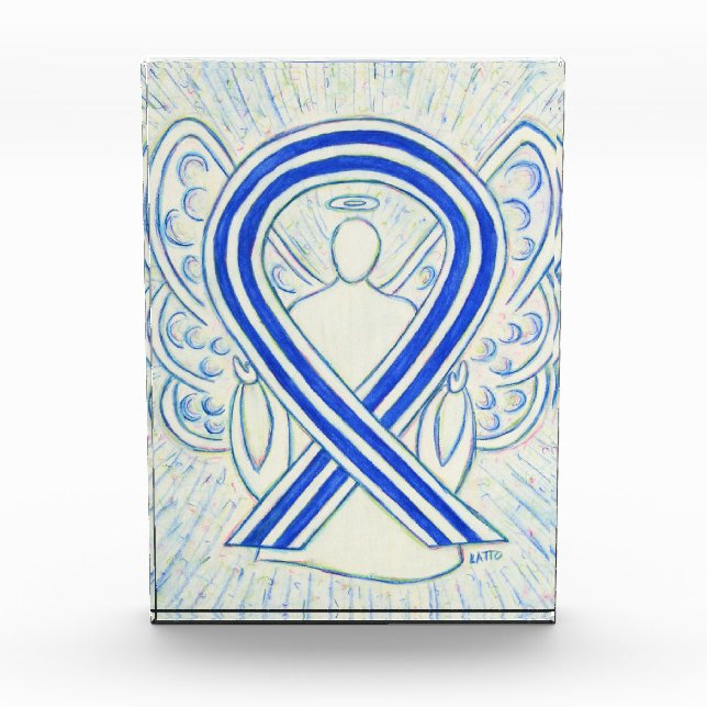ALS Awareness Ribbon Angel Paperweight Award  (Front)