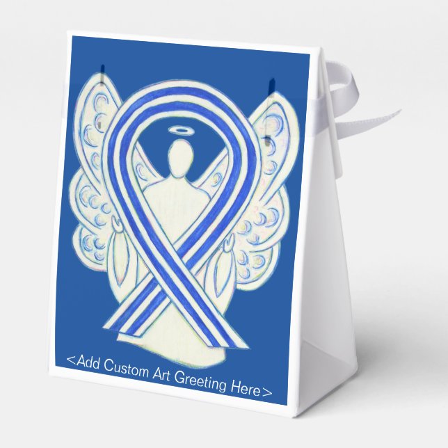 ALS Awareness Ribbon Angel Party Favor Boxes (Back Side)
