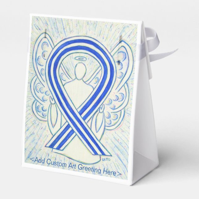 ALS Awareness Ribbon Angel Party Favor Boxes (Back Side)