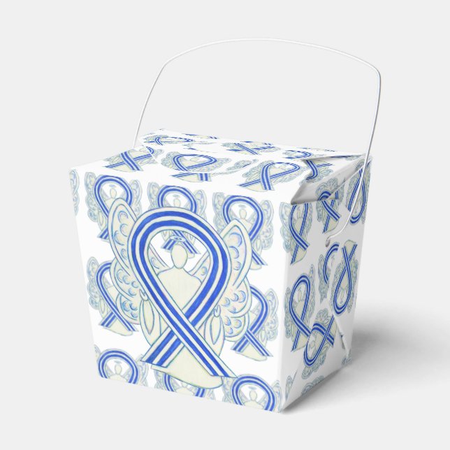 ALS Awareness Ribbon Angel Take Out Favor Boxes (Front Side)