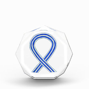 ALS Awareness Ribbon Art Paperweight Award