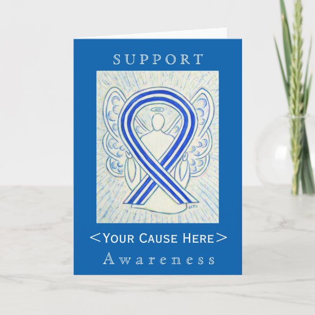 ALS Awareness Ribbon Customized Angel Card (Front)