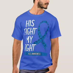 ALS Awareness Ribbon MND Lou Gehrig's Disease Blue T-Shirt
