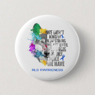 ALS Awareness Ribbon Support Gifts Button